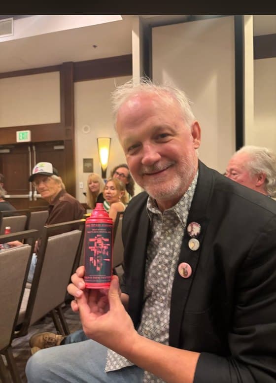 M. Blake Wilson with his Pink Beam Award