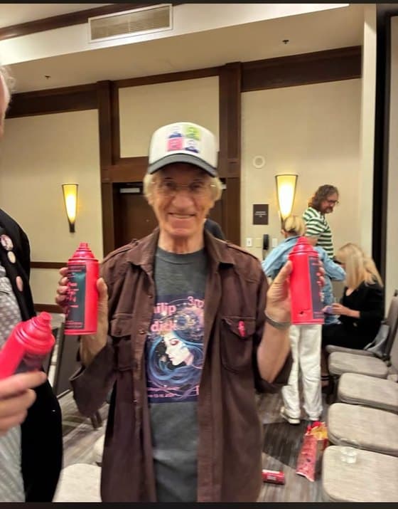Lord Running Clam with his Pink Beam Awards